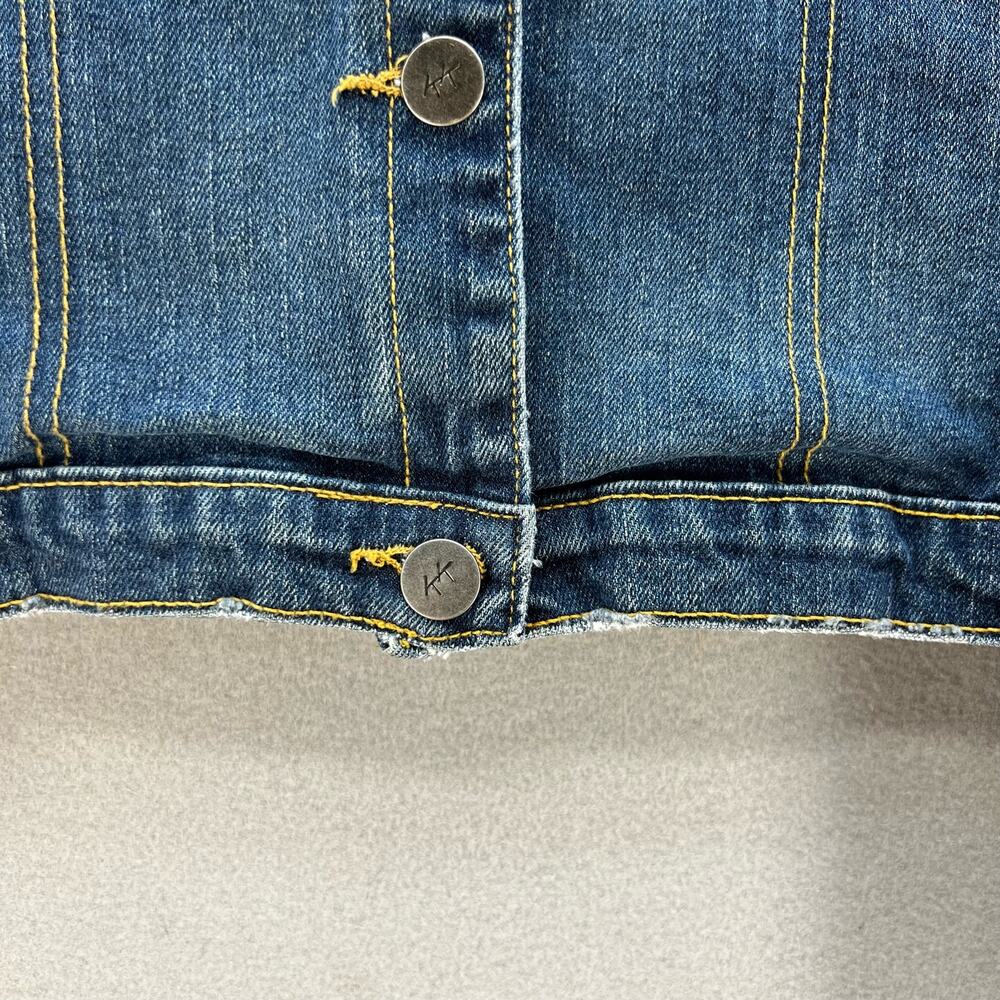 Karen Kane Denim Jean Jacket Women's Size M Blue Long Sleeve Casual Normcore - Picture 6 of 11